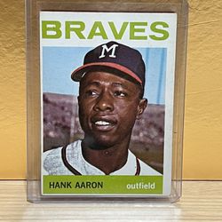 HOF Hank Aaron 1964 Topps Baseball Card 🔥🔥 Sharp Card!!