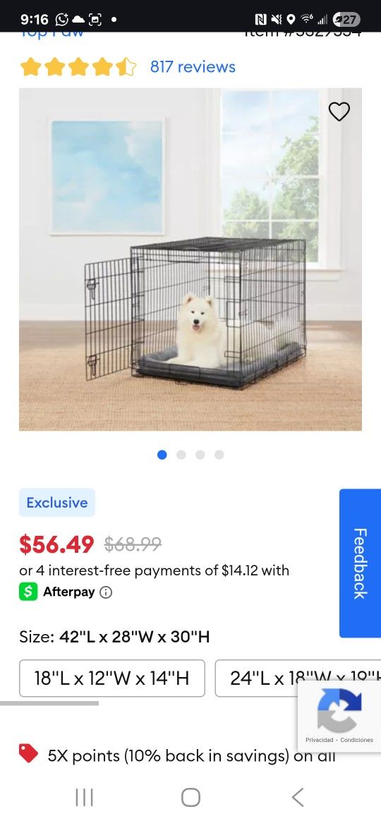 Small Dog Crate Single Door Folding