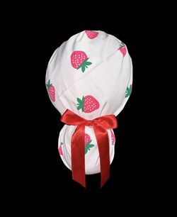 Strawberries Ponytail Scrub Cap