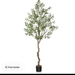 Olive Tree 7ft  968 Leaves , Leaves and Fruits, Fake Plant, Indoor Decoration