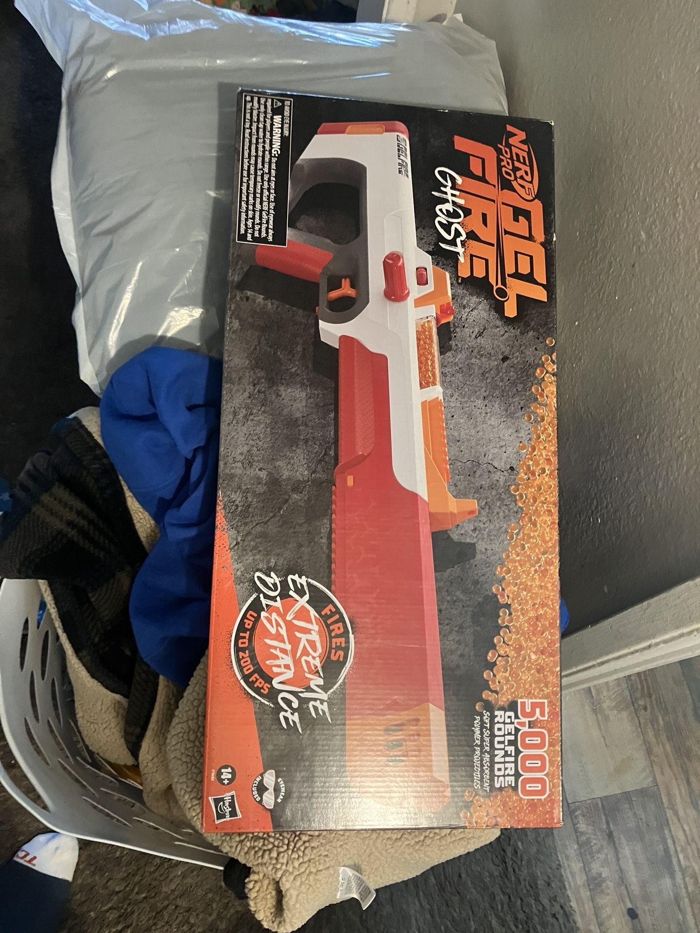 Nerf Pro Gelfire Ghost, 5000 Gelfire Rounds, Eyewear Included Boost Barrel