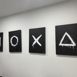 BRUSH SHAPES - 4 PIECE SET WALL ART