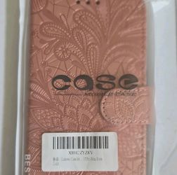 Gufuwo Rose Gold Patterned Wallet Case for iPhone 15 Pro Max w/ Card Pocket