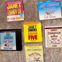 Books On Cd Janet Evanovich lot of Audio Cd's books! 6 total boxes multiple cds 3-7make Offer ?
