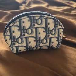 Dior blue cosmetic pouch