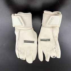 IK3 PRO CABRETTA LONG CUFF BATTING GLOVES "BONE" YOUTH SMALL - $34