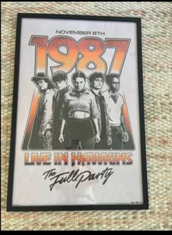 New! Stranger things Poster in black frame