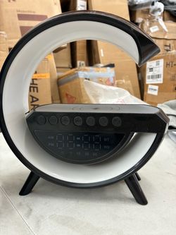Black LED Wireless Charging Speaker
