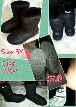 UGGS SIZE 3Y $60 USED BUT IN NEW CONDITION