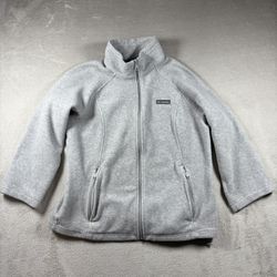 Columbia Women's XL Gray Fleece Outdoor Full Zip Jacket