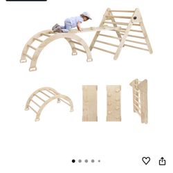 5 in 1 Pikler Triangle Set, Indoor Playground and Gym for Kids, Montessori 
