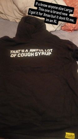 Awful lot of cough syrup hoodie Large