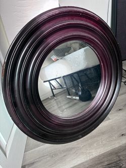 Cool circle solid wood mirror 1.5’ mirror 3’ total width