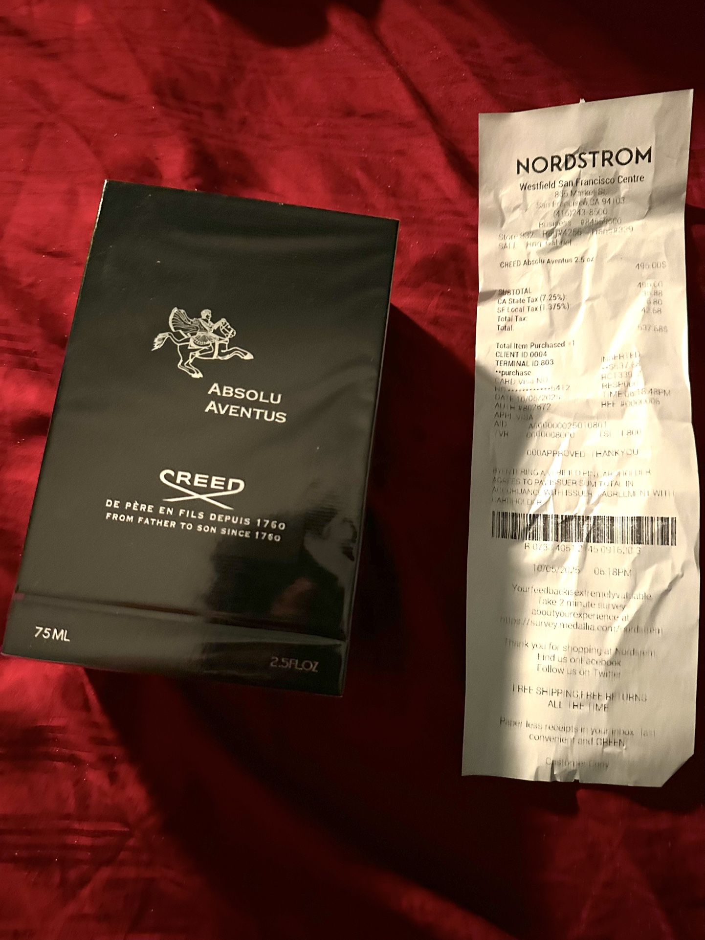 Creed Absolu Aventus 73ml 2.5oz SEALEDI Authentic with receipt