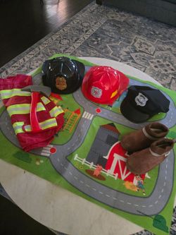 Kids Firefighter & Police Dress-Up Costume Set
