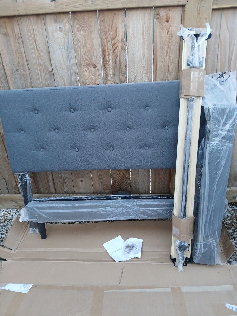 New Beautiful Full Size Bed Frame, No Box Spring Needed.