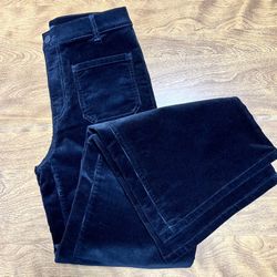 Ann Taylor NWT Women’s Black Corduroy Stretch Straight Leg Pants size 2 