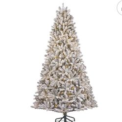 New 7.5 Fraiser Fir Flocked Christmas Tree 