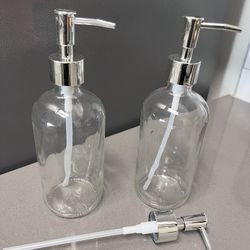 Large Glass Soap Dispensers 