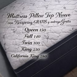 Mattress Pillow Top New
