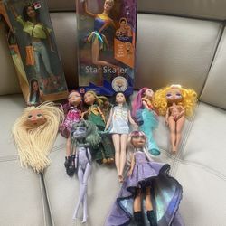 Ever After High, Barbie/ Random Doll lot of 10 Doll As Is