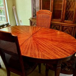 Vintage Mediterranean Dining Room Table and chairs