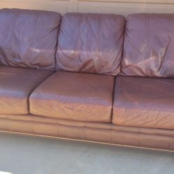 Ethan Allen Leather Sofa Couch