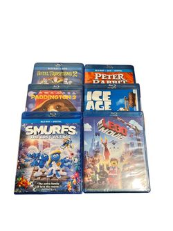 Lot of 6 Kids Blu-ray Movies (New Sealed)