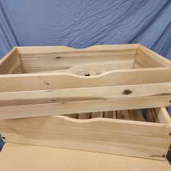 Wooden Underbed Storage Crates