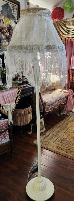 Vintage  White Floor Lamp $85.00