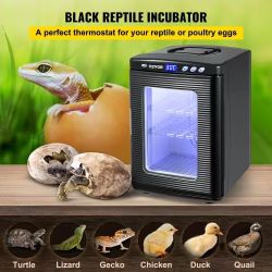 211}*Egg Incubator and Hatcher 25L Black Reptile Egg Incubator 5-42°C Scientific Hatcher Heating Bright LED Digital Display For Small Animals
