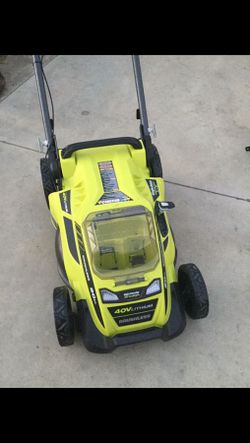 Ryobi 40 volt lawn mower great condition