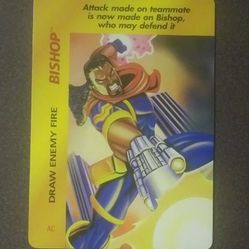 1995 Fleer Marvel Bishop Draw Enemy Fire OverPower Card Game Vintage Comics Collectible Character AC