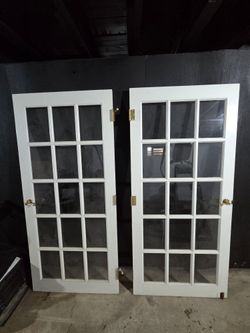 French Doors 🚪 Solid Wood - Excellent Condition Like New