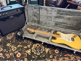 Fender Stratocaster and amplifier
