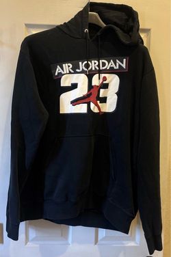 Jordan Brand Men’s XL Black Hoodie Embroidered AIR JORDAN & Jumping Man 23 Logo