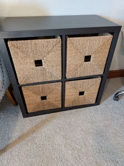 Ikea Kallax shelf and baskets