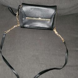 Madison West black convertible wristlet clutch crossbody bag