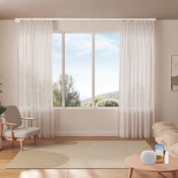 Smart Motorized Curtain Track 66–114” with Remote