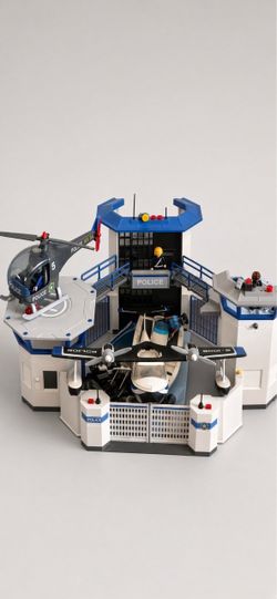 Playmobil Police Headquarters Lot – Helicopter, Seaplane, Boat & Figures