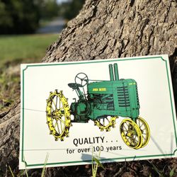 John Deere 1930's Model A Tractor 16 3/4" Metal Sign Quality for over 100 Years