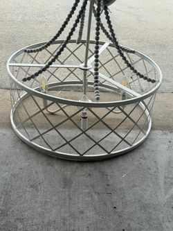 Round chandelier with beads