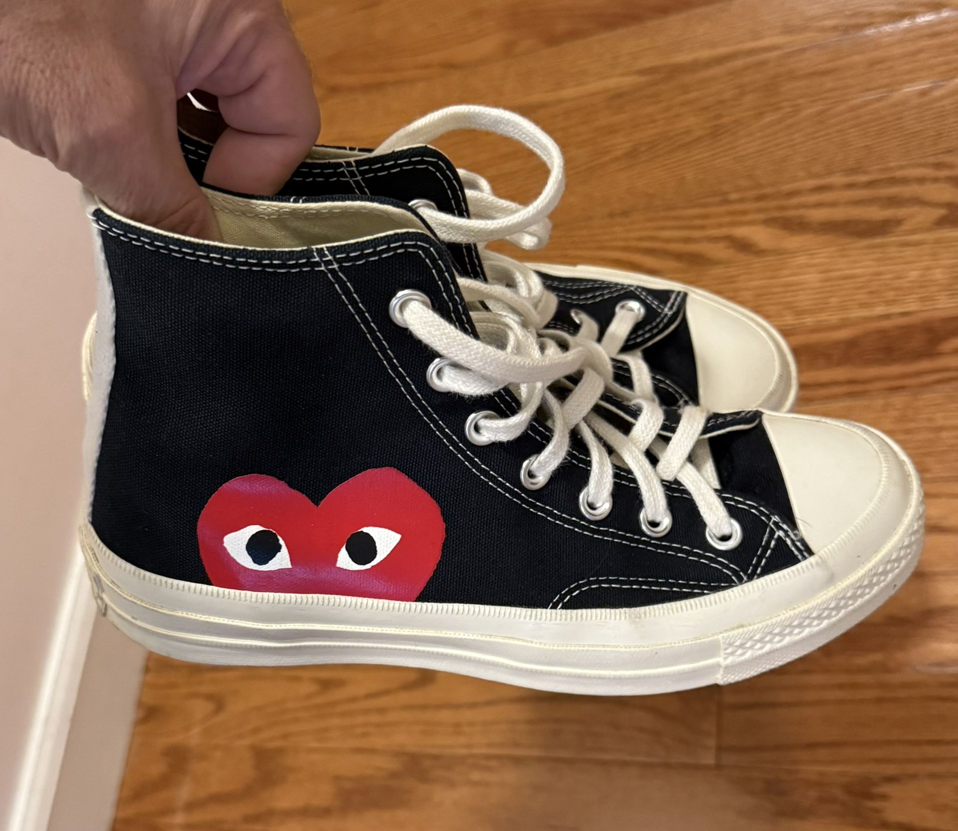 Sz Womens 8 Men 6 Converse Chuck Taylor All Star High x Comme des Garcons Play