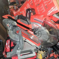 🛑 M18 FUEL 12 in. Dual Bevel Sliding Compound Miter Saw Kit with On 8.0 forge batt only 