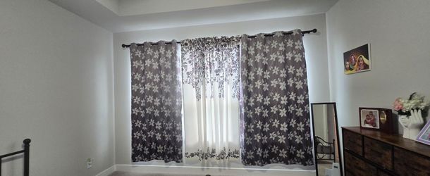 2 different types Curtains , 2 grey,2 white