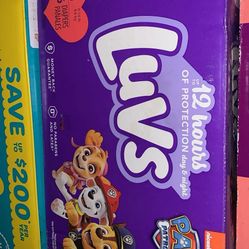 Diapers LUV’s Box Comes With 116 Diapers Only Took 1 Out Total 115 Diapers In Box My Baby Out Grew .