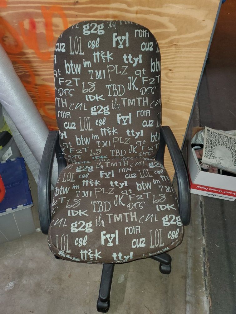 REDUCED!!! Super Cool Acronym Office Chair