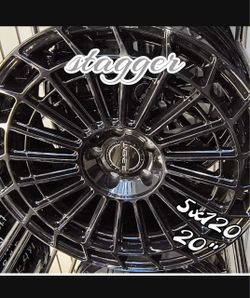 ​20" Staggered Wheels | Bolt Pattern: 5x120 ​Get that aggressive rear-wheel drive setup! Premium 20-inch staggered wheels (wider in the rear) with the