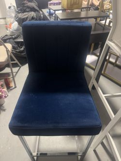 3 blue Stools