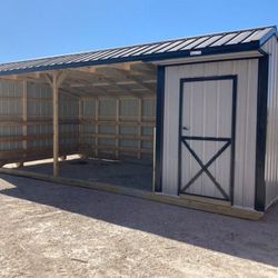 12x24 Run-in Shed With Tackroom | Horse Barn | RTO Available